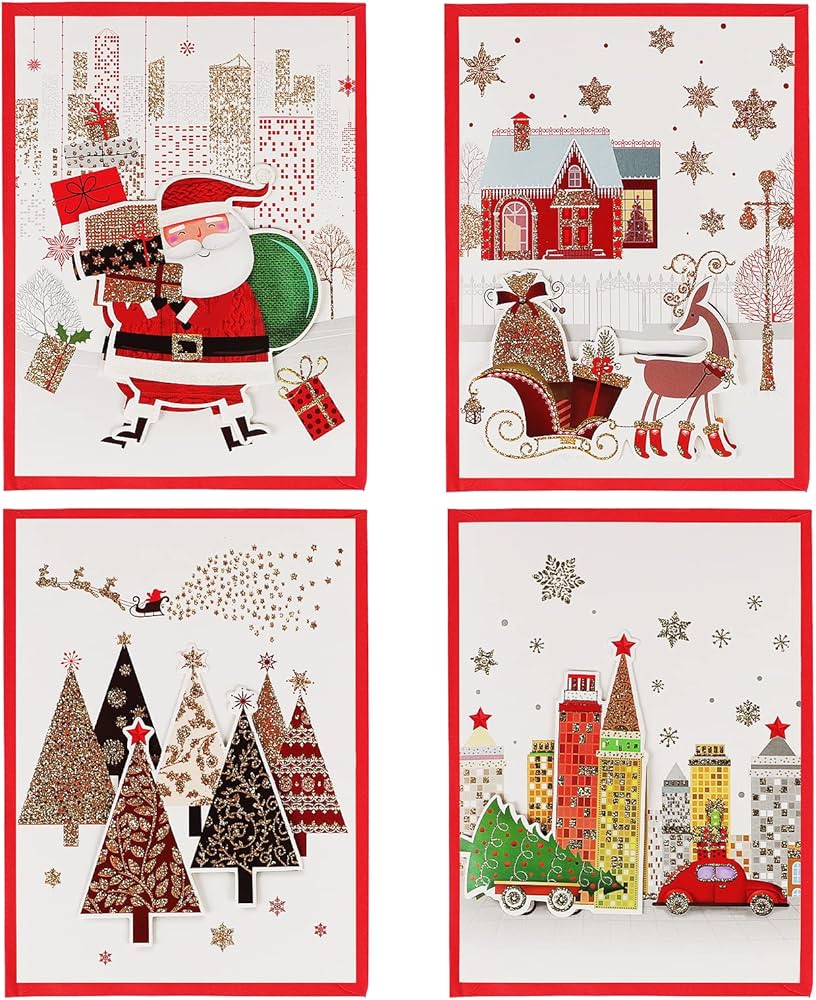 Amazon | クリスマスカード 音楽付き メッセージカード クリスマス